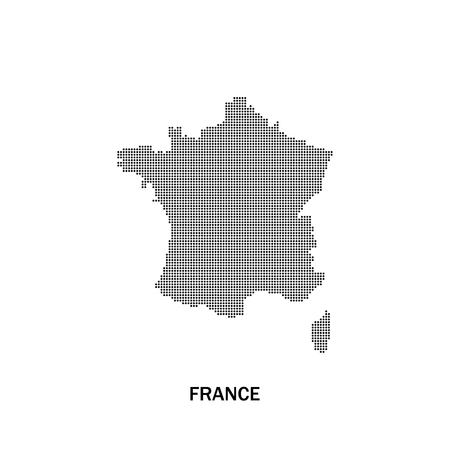 France dotted mapのイラスト素材