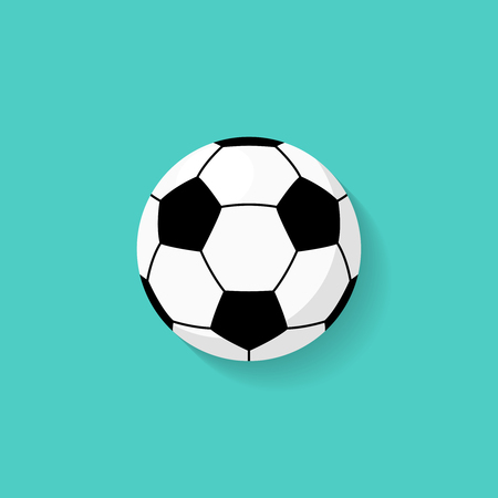 Soccer ball icon in flat style. Vectorのイラスト素材