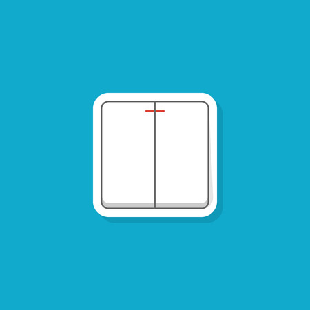 Light switch icon, flat design style. Vector illustrationのイラスト素材