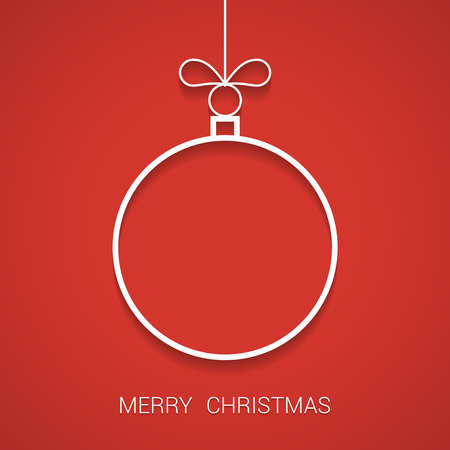 Christmas ball outline. Christmas greeting card. Vectorのイラスト素材