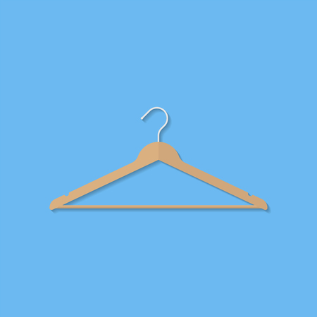 Clothes hanger. Illustration in flat styleのイラスト素材