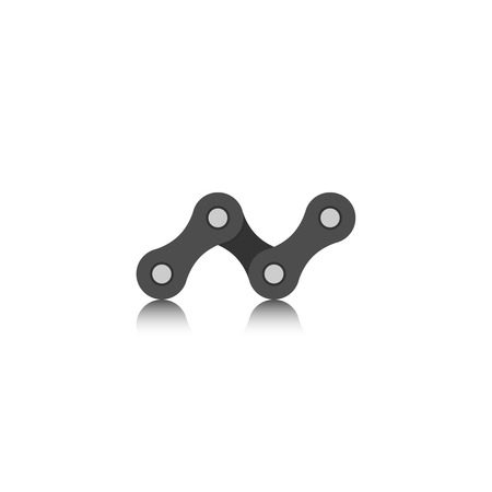 Bicycle chain links icon illustration on white background.のイラスト素材