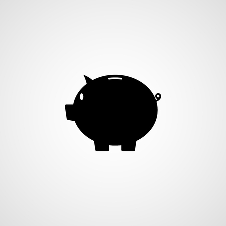 Piggy bank. Vector iconのイラスト素材