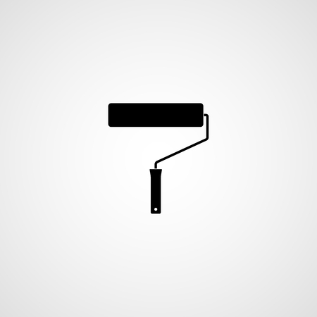 Paint roller on light background. Vector icon illustration.のイラスト素材
