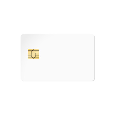 Blank chip card, isolated white background. Vectorのイラスト素材
