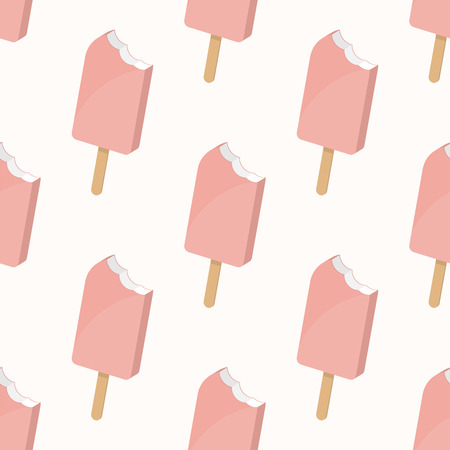 Seamless pattern ice cream, ice lolly. Vector backgroundのイラスト素材