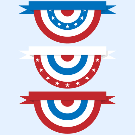 Bunting for July 4 and other American holidays. Vectorのイラスト素材