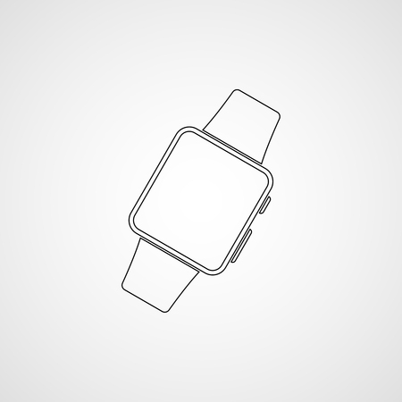 Smart watch. Line iconのイラスト素材