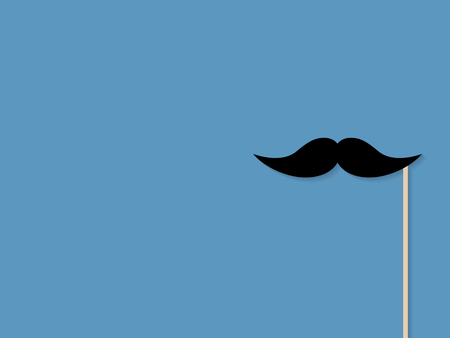 Moustache photo booth props. Mustache cut outs. Vector background with space for your textのイラスト素材