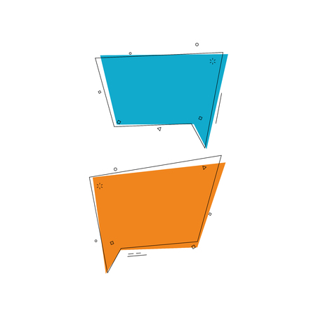 Set of trendy flat geometric banners.のイラスト素材