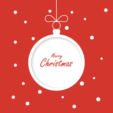 Xmas ball white silhouette with snowflakes. Vectorのイラスト素材