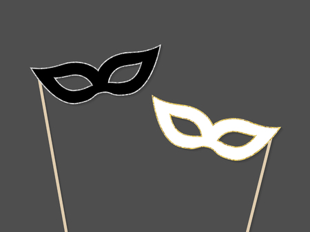 Black and white masks. Vector illustration in flat style
のイラスト素材
