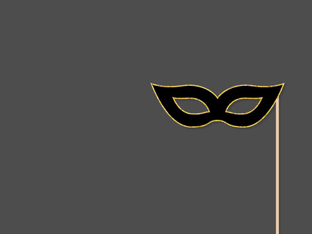 Black and gold mask. Vector illustration in flat style
のイラスト素材