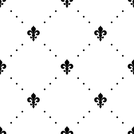 Fleur de lis seamless pattern. Vector backgroundのイラスト素材