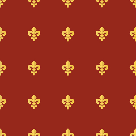 Seamless vector gold pattern with Fleur-de-lisのイラスト素材