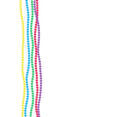 Mardi gras beads isolated on white background. Vectorのイラスト素材