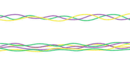 Mardi gras beads isolated on white background. Vectorのイラスト素材