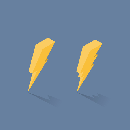 Lightning isometric icons. Vector illustrationのイラスト素材