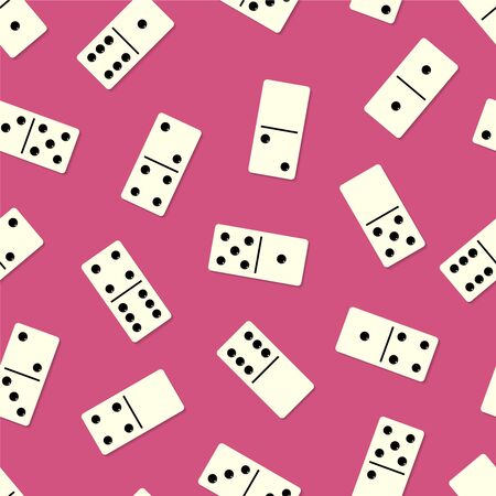 Dominoes seamless pattern. Vector backgroundのイラスト素材