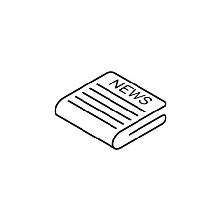 Newspaper vector icon. Media symbolのイラスト素材