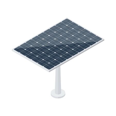 Isometric solar panel isolated on white background. Vectorのイラスト素材