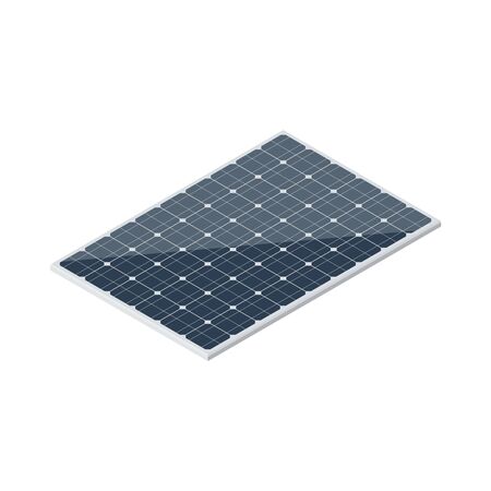 Isometric solar panel isolated on white background. Vectorのイラスト素材