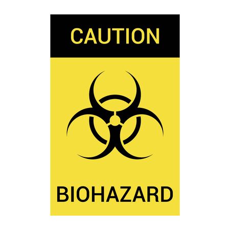 Biohazard symbol, sign of biological threat alert. Vector illustrationのイラスト素材