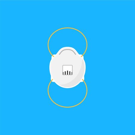 Face mask flat icon, vector pictogram. Protection wear from coronavirusのイラスト素材