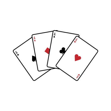 Four aces playing cards.