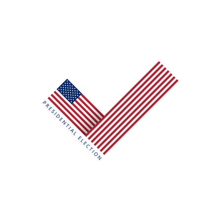 America election day. Vote 2020 in US. Election voting poster. Political election campaign. Vector illustrationのイラスト素材