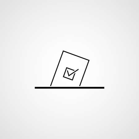 Voting ballot box. Election vote concept. Simple line design. Vector illustrationのイラスト素材