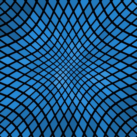 Blue wavy abstract mosaic backgroundのイラスト素材