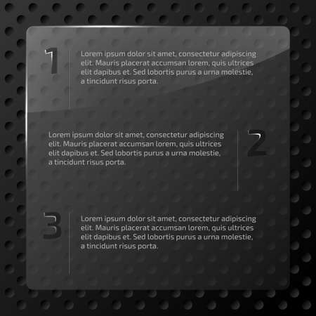 Dark glossy infographic elementのイラスト素材
