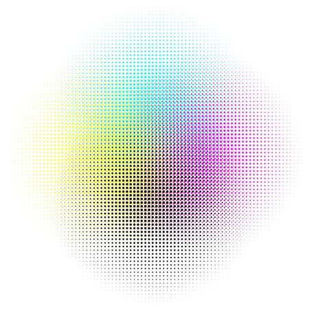 Halftone CMYK vector illustration.のイラスト素材