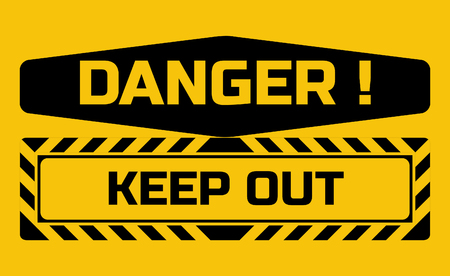 Danger keep out sign. Vector illustration.のイラスト素材