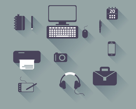 Flat design concept with icons. Vector illustration.のイラスト素材