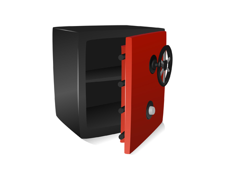 Metal safe 3d icon. Vector illustration.のイラスト素材