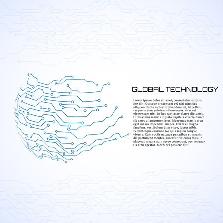 Abstract background. Vector illustration of digital technologies.のイラスト素材