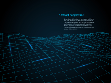 Abstract cyberspace grid illustration.のイラスト素材