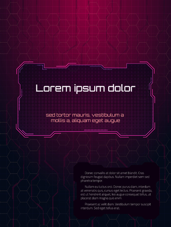 Sci fi futuristic user interface frame. Vector illustration.のイラスト素材