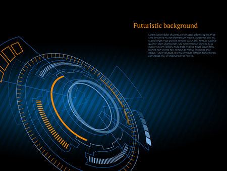 Sci-fi futuristic user interface. Vector illustration.のイラスト素材