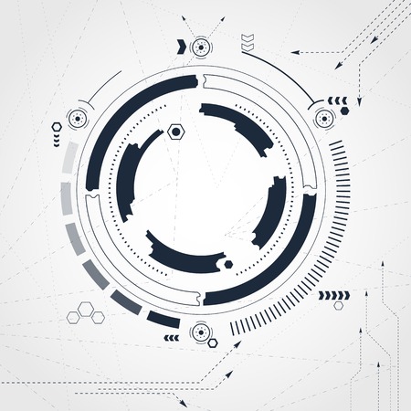 Sci-fi futuristic user interface. Vector illustration.のイラスト素材