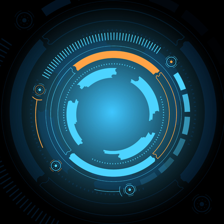 Sci-fi futuristic user interface. Vector illustration.のイラスト素材