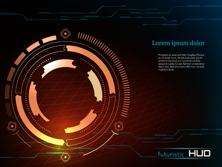 Sci-fi futuristic user interface. Vector illustration.のイラスト素材