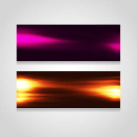 Set of smooth shiny banners Vector illustration for flyers, web design or presentations.のイラスト素材