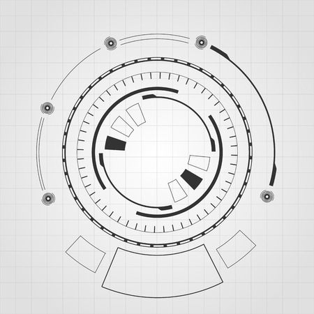 Sci fi futuristic user interface Vector illustration.のイラスト素材