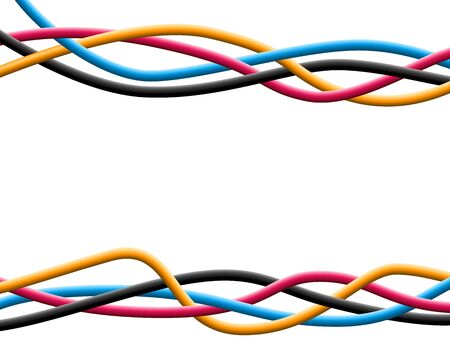 Abstract colorful wire background. Vector illustrationのイラスト素材