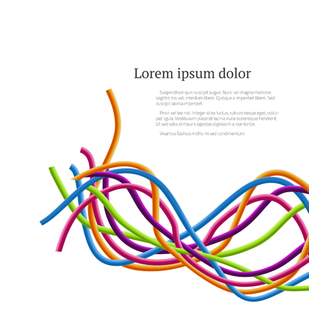 Abstract colorful wire background. Vector illustrationのイラスト素材