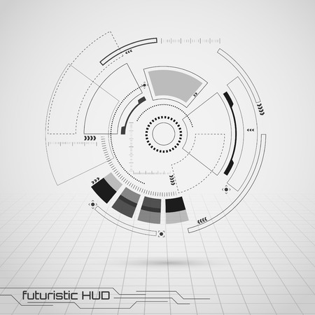 Sci fi futuristic user interface. Vector illustration.のイラスト素材