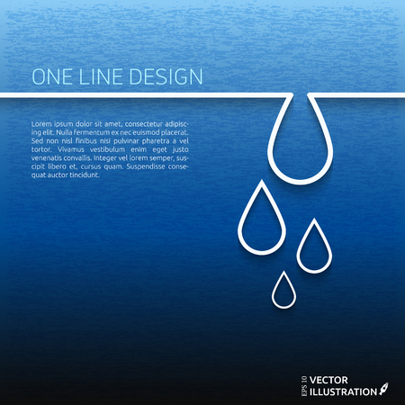 Simple one line design with place for text. Vector illustration.のイラスト素材